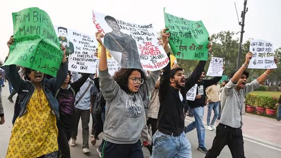 protest at India Gate