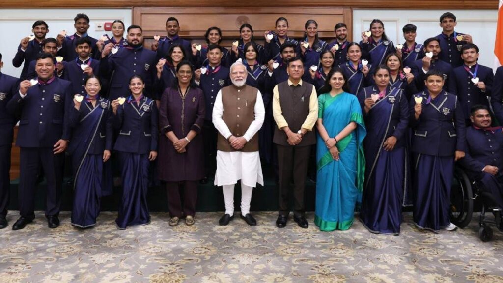 PM Modi meets CWG 2026 Medal Winners