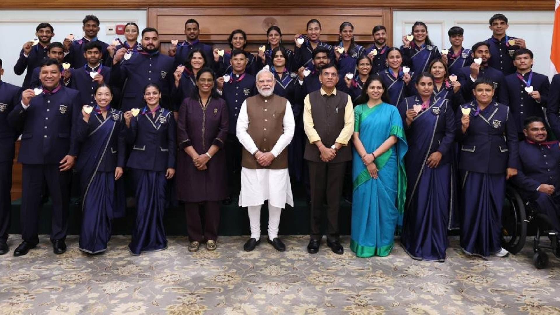 PM Modi meets CWG 2026 Medal Winners