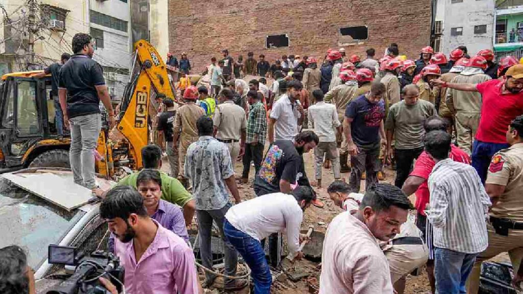 Satya Niketan building collapse