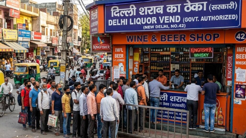 Delhi liquor Shops Closed