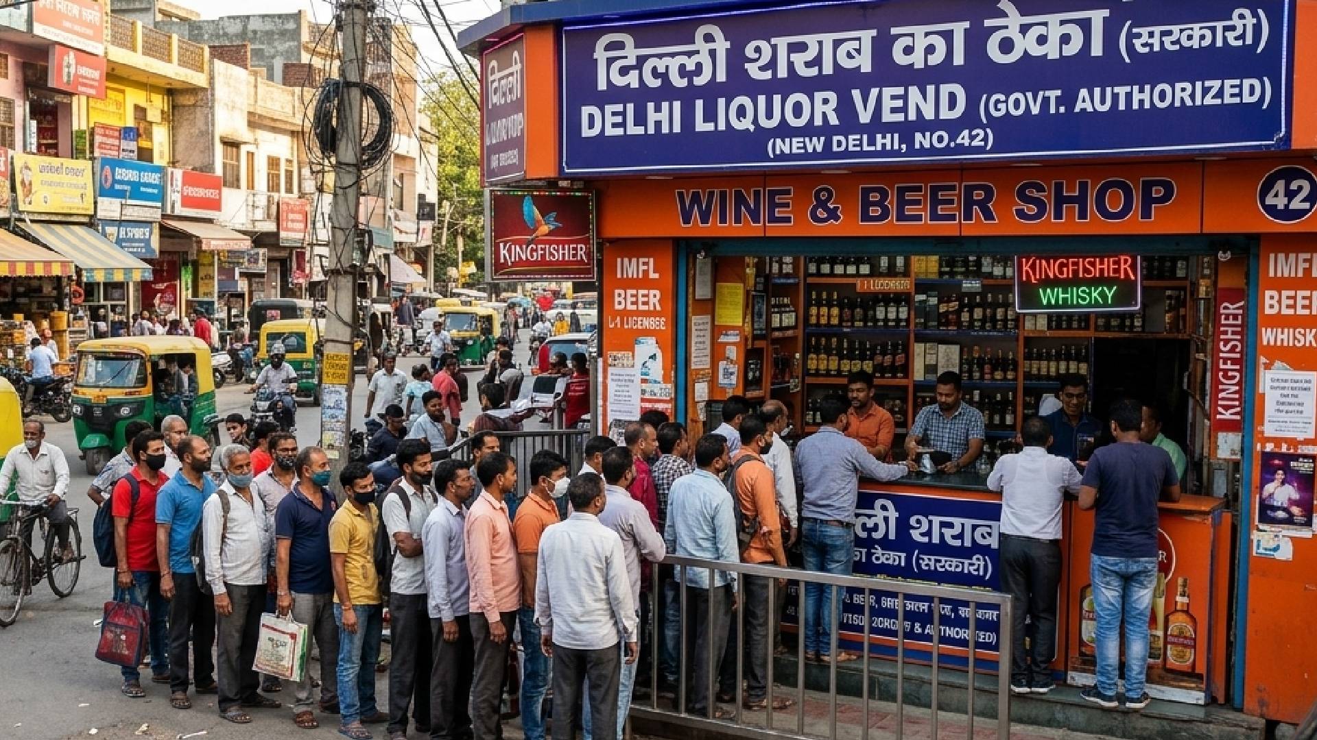 Delhi liquor Shops Closed